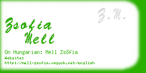 zsofia mell business card
